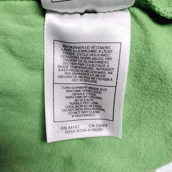 Disney Shirt Girl's Green 2009 Hooded Long Sleeve Logo  Size Large - Picture 8 of 9